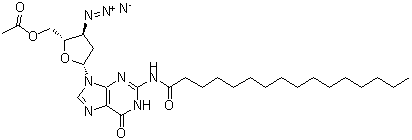 CAS#: 144742-33-6, 5'-O-Acetyl-3'-Azido-2',3'-Dideoxy-N-Palmitoylguanosine