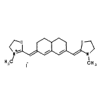 CAS#: 144773-56-8, 3-Methyl-2-[(E)-{7-[(Z)-(3-Methyl-1,3-Thiazolidin-2-Ylidene)Methyl]-4,4A,5,6-Tetrahydro-2(3H)-Naphthalenylidene}Methyl]-4,5-Dihydro-1,3-Thiazol-3-Ium Iodide