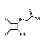 CAS 登录号：144912-56-1， N-(2-氨基-3,4-二氧代-1-环丁烯-1-基)甘氨酸