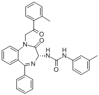 CAS#: 145084-28-2, 3-(3-Methylphenyl)-1-[(3R)-1-[2-(2-Methylphenyl)-2-Oxoethyl]-2-Oxo-5-Phenyl-3H-1,4-Benzodiazepin-3-Yl]Urea
