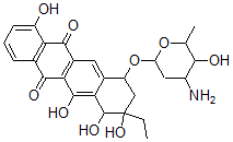 CAS#: 145165-11-3, 7-(4-Amino-5-Hydroxy-6-Methyloxan-2-Yl)Oxy-9-Ethyl-4,9,10,11-Tetrahydroxy-8,10-Dihydro-7H-Tetracene-5,12-Dione