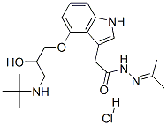 CAS#: 145296-57-7, 2-[4-[3-(Tert-Butylamino)-2-Hydroxypropoxy]-1H-Indol-3-Yl]-N-(Propan-2-Ylideneamino)Acetamide Hydrochloride