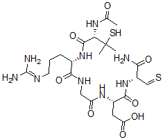 CAS 登录号：145706-74-7， (3S)-3-[[2-[[(2S)-2-[[(2S)-2-乙酰氨基-3-甲基-3-硫基丁酰基]氨基]-5-(二氨基亚甲基氨基)戊酰]氨基]乙酰基]氨基]-4-[[(2R)-1-氨基-1-氧代-3-硫代丙-2-基]氨基]-4-氧代丁酸