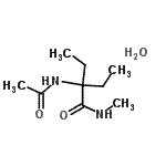 CAS 登录号：145932-79-2， 2-乙酰氨基-2-乙基-N-甲基丁烷酰胺水合物(1:1)