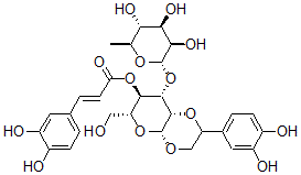 CAS#: 145985-09-7, [(4aR,6R,7R,8S,8aS)-2-(3,4-Dihydroxyphenyl)-6-(Hydroxymethyl)-8-[(2S,3R,4R,5R,6S)-3,4,5-Trihydroxy-6-Methyloxan-2-Yl]Oxy-3,4a,6,7,8,8a-Hexahydro-2H-Pyrano[6,5-b][1,4]Dioxin-7-Yl] (E)-3-(3,4-Dihydroxyphenyl)Prop-2-Enoate