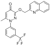 CAS#: 146824-84-2, 6-Methyl-3-(Quinolin-2-Ylmethoxy)-1-[3-(Trifluoromethyl)Phenyl]Pyridazin-4-One