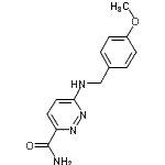 CAS 登录号：147165-04-6， 6-[(4-甲氧基苄基)氨基]-3-哒嗪甲酰胺