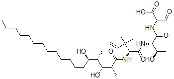 CAS#: 147334-90-5, (2S)-2-[[(2S,3R)-2-[[(2S)-2-[[(2R,3R,4S,5R)-3,5-Dihydroxy-2,4-Dimethyloctadecanoyl]Amino]-3,3-Dimethylpent-4-Enoyl]Amino]-3-Hydroxybutanoyl]Amino]-3-Oxopropanoic Acid