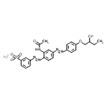 CAS 登录号：147703-65-9， 钠3-[(E)-(2-乙酰氨基-4-{(E)-[4-(2-羟基丁氧基)苯基]偶氮}苯基)偶氮]苯磺酸酯