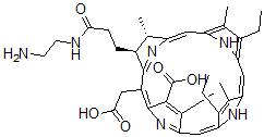CAS 登录号：147740-90-7， (2S-反式)-3-(3-((2-氨基乙基)氨基)-3-氧代丙基)-7-羧基-12,17-二乙基-2,3-二氢-2,8,13,18-四甲基-21H,23H-卟吩-5-乙酸