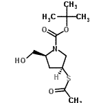 CAS#: 148017-42-9, 2-Methyl-2-Propanyl (2S,4S)-4-(Acetylsulfanyl)-2-(Hydroxymethyl)-1-Pyrrolidinecarboxylate
