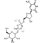 CAS 登录号：148296-43-9， 二钠;[[(2R,3S,5R)-3-羟基-5-(5-甲基-2,4-二氧代-嘧啶-1-基)四氢呋喃-2-基]甲氧基-氧代-磷酰][(3R,4S,5S,6R)-3,4,5-三羟基-6-(羟基甲基)四氢吡喃-2-基]磷酸酯