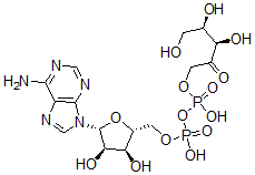CAS 登录号：148333-40-8， [(2R,3S,4R,5R)-5-(6-氨基嘌呤-9-基)-3,4-二羟基四氢呋喃-2-基]甲基[羟基-[(3R,4R)-3,4,5-三羟基-2-氧代戊氧基]磷酰]磷酸氢酯