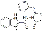 CAS#: 148372-32-1, 3-Methyl-N-(4-Oxo-2-Phenylimino-1,3-Thiazolidin-3-Yl)-1H-Indole-2-Carboxamide