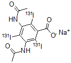 CAS 登录号：14855-77-7， 3,5-二(乙酰氨基)-2,4,6-三(131I)碘苯甲酸钠盐