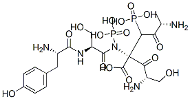 CAS#: 148832-06-8, (2R,5S)-5-Amino-2-[[(2S)-2-[[(2S)-2-Amino-3-(4-Hydroxyphenyl)Propanoyl]Amino]-3-Hydroxypropanoyl]-Phosphonoamino]-2-[(2S)-2-Amino-3-Hydroxypropanoyl]-4-Oxo-3-Phosphonohexanoic Acid
