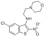 CAS 登录号:149338-21-6, 5-氯-N-(2-吗啉-4-基乙基)-2-硝基-1-苯并噻吩-3-胺