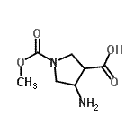 CAS 登录号：149429-40-3， 4-氨基-1-(甲氧羰基)-3-吡咯烷羧酸