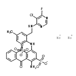 CAS#: 149530-93-8, Disodium 1-Amino-4-[(2-{[(5-Chloro-6-Fluoro-4-Pyrimidinyl)Amino]Methyl}-4-Methyl-6-Sulfonatophenyl)Amino]-9,10-Dioxo-9,10-Dihydro-2-Anthracenesulfonate