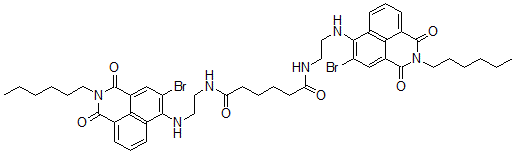 CAS#: 149849-59-2, 1,14-Bis-(N-hexyl-3'-bromo-1,8'-naphthalimide-4'-yl)-1,4,11,14-tetraazatetradecane-5,10-dione