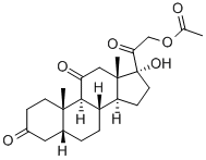 CAS#: 1499-59-8, 17-alpha,21-Dihydroxy-5-beta-Pregnane-3,11,20-Trione 21-Acetate
