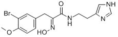CAS 登录号：150036-88-7， (2E)-3-(3-溴-4-甲氧基苯基)-2-羟基亚胺-N-[2-(3H-咪唑-4-基)乙基]丙酰胺