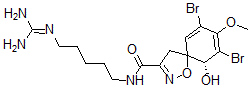 CAS 登录号：150417-68-8， (6R)-7,9-二溴-N-[5-(二氨基亚甲基氨基)戊基]-6-羟基-8-甲氧基-1-氧杂-2-氮杂螺[4.5]癸-2,7,9-三烯-3-甲酰胺