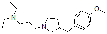 CAS#: 150627-13-7, N,N-Diethyl-3-[3-[(4-Methoxyphenyl)Methyl]Pyrrolidin-1-Yl]Propan-1-Amine