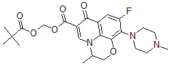 CAS#: 150871-00-4, (+-)-9-Fluoro-2,3-Dihydro-3-Methyl-10-(4-Methyl-1-Piperazinyl)-7-Oxo-7H-Pyrido(1,2,3-de)-1,4-Benzoxazine-6-Carboxylic Acid (2,2-Dimethyl-1-Oxopropoxy)Methyl Ester