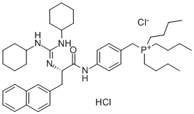 CAS#: 151039-63-3, Tributyl-[[4-[[(2S)-2-[(N,N'-Dicyclohexylcarbamimidoyl)Amino]-3-Naphthalen-2-Ylpropanoyl]Amino]Phenyl]Methyl]Phosphanium Chloride