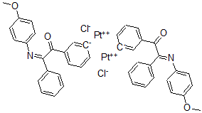CAS#: 151306-13-7, Bis(N-(4-methoxyphenyl)-alpha-benzoylbenzylideneamine)di-mu-chlorodiplatinum(II)