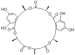 CAS#: 151379-39-4, (7R,11R,15R,23R,27R)-7,8,11,12,15,16,23,24,27,28-Decahydro-2,4,18,20-tetrahydroxy-7,11,15,23,27-pentamethyl-5H,9H,13H,21H,25H-Dibenzo[k,u][1,5,9,15,19]pentaoxacyclotetracosin-5,9,13,21,25-pentone
