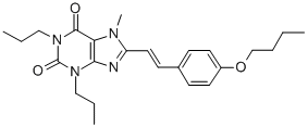 CAS#: 151539-45-6, 8-[(E)-2-(4-Butoxyphenyl)Ethenyl]-7-Methyl-1,3-Dipropylpurine-2,6-Dione