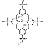 CAS#: 151657-13-5, Sodium 25,26,27,28-Tetrahydroxy-11,17,23-Trisulfopentacyclo[19.3.1.1<Sup>3,7</Sup>.1<Sup>9,13</Sup>.1<Sup>15,19</Sup>]Octacosa-1(25),3(28),4,6,9(27),10,12,15(26),16,18,21,23-Dodecaene-5-Sulfonate