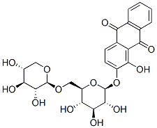 CAS#: 152-84-1, 1-Hydroxy-2-[(2S,3R,4S,5S,6R)-3,4,5-Trihydroxy-6-[[(2S,3R,4S,5R)-3,4,5-Trihydroxyoxan-2-Yl]Oxymethyl]Oxan-2-Yl]Oxyanthracene-9,10-Dione