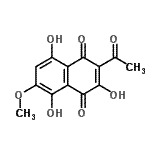 CAS 登录号：15254-72-5， 2-乙酰基-3,5,8-三羟基-6-甲氧基-1,4-萘醌