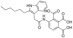 CAS#: 152842-64-3, 4-[3-[2-(Dihexylamino)-2-Oxoethyl]-2-(4-Fluorophenyl)Indole-1-Carbonyl]Phthalic Acid