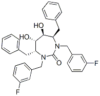 CAS#: 153182-42-4, (4R,5S,6S,7R)-1,3-Bis[(3-Fluorophenyl)Methyl]-5,6-Dihydroxy-4,7-Bis(Phenylmethyl)-1,3-Diazepan-2-One