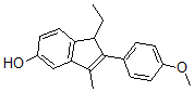 CAS 登录号：153312-17-5， 1-乙基-2-(4-甲氧基苯基)-3-甲基-1H-茚-5-醇