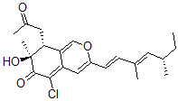 CAS 登录号：154170-71-5， (7R,8R)-5-氯-3-[(1E,5S)-3,5-二甲基庚-1,3-二烯基]-7-羟基-7-甲基-8-(2-氧代丙基)-8H-异苯并吡喃-6-酮