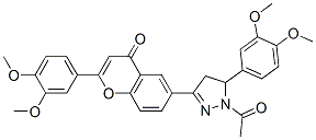 CAS#: 154185-86-1, 6-[1-Acetyl-5-(3,4-Dimethoxyphenyl)-4,5-Dihydropyrazol-3-Yl]-2-(3,4-Dimethoxyphenyl)Chromen-4-One