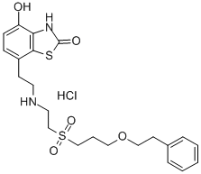 CAS#: 154189-24-9, 4-Hydroxy-7-[2-[2-(3-Phenethyloxypropylsulfonyl)Ethylamino]Ethyl]-3H-1,3-Benzothiazol-2-One Hydrochloride