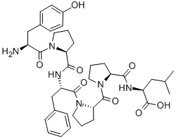 CAS#: 154396-74-4, (2S)-2-[[(2S)-1-[(2S)-1-[(2S)-2-[[(2S)-1-[(2S)-2-Amino-3-(4-Hydroxyphenyl)Propanoyl]Pyrrolidine-2-Carbonyl]Amino]-3-Phenylpropanoyl]Pyrrolidine-2-Carbonyl]Pyrrolidine-2-Carbonyl]Amino]-4-Methylpentanoic Acid