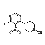 CAS 登录号：154418-73-2， 4-氯-6-(4-甲基-1-哌嗪基)-5-硝基嘧啶