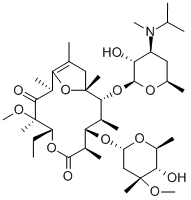 CAS#: 154738-42-8, (1S,2R,3S,4S,5R,8R,9R,11S)-8-Ethyl-4-[(2R,4R,5S,6S)-5-Hydroxy-4-Methoxy-4,6-Dimethyloxan-2-Yl]Oxy-2-[(2S,3R,4S,6R)-3-Hydroxy-6-Methyl-4-(Methyl-Propan-2-Ylamino)Oxan-2-Yl]Oxy-9-Methoxy-1,3,5,9,11,13-Hexamethyl-7,15-Dioxabicyclo[10.2.1]Pentadec-12-Ene-6,10-Dione
