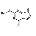 CAS 登录号：154757-99-0， 2-(甲硫基)-1,4A-二氢-4H-吡咯并[2,3-d]嘧啶-4-酮