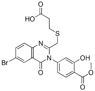 CAS#: 155104-14-6, 3-[[6-Bromo-3-(3-Hydroxy-4-Methoxycarbonylphenyl)-4-Oxoquinazolin-2-Yl]Methylsulfanyl]Propanoic Acid