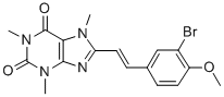 CAS 登录号：155271-51-5， 8-[2-(3-溴-4-甲氧基苯基)乙烯基]-1,3,7-三甲基嘌呤-2,6-二酮