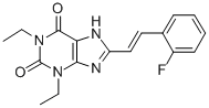 CAS#: 155271-90-2, 1,3-Diethyl-8-[(E)-2-(2-Fluorophenyl)Ethenyl]-7H-Purine-2,6-Dione