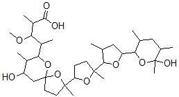 CAS#: 155539-11-0, 4-[9-Hydroxy-2-[5-[5-(6-Hydroxy-3,5,6-Trimethyloxan-2-Yl)-3-Methyloxolan-2-Yl]-5-Methyloxolan-2-Yl]-2,8-Dimethyl-1,6-Dioxaspiro[4.5]Decan-7-Yl]-3-Methoxy-2-Methylpentanoic Acid